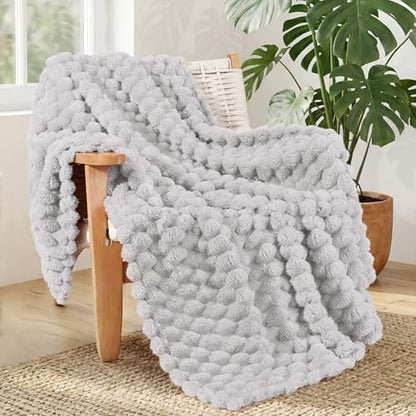 Whale Flotilla Soft 3D Fleece Throw Blanket for Couch & Bed, Light Grey - color: Light Grey, size: Throw(50x60 Inch)