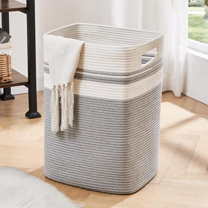 OIAHOMY Laundry Hamper Collapsible Laundry Basket Clothes Organizer Gray - color: Gray, size: 16.5*13*22