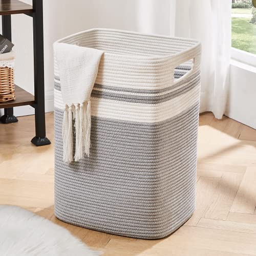 OIAHOMY Laundry Hamper Collapsible Laundry Basket Clothes Organizer Gray - color: Gray, size: 16.5*13*22