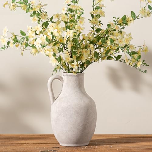 Vanselia Ceramic Flower Vase Home Table Decor Living Room Farmhouse 10 in - color: 10" Rustic