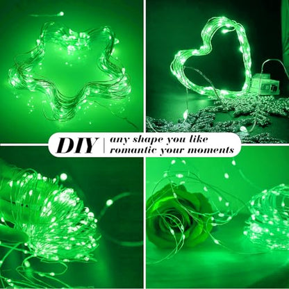 ZGWJ 8 Pack Green Fairy Lights, Mini String Lights - color: Green, size: 8P