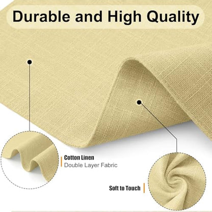 Homaxy Cloths Placemats for Dining Table Set of 4, 13" x 19", Lemon Yellow - color: Lemon Yellow, size: Placemats Set of 4