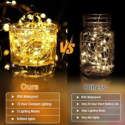 6 Pack Fairy Lights Battery Operated - 7ft 20 Led Twinkle Lights 3 Modes, Bulk Mini String Lights Waterproof for Mason Jars Vases DIY Party Wedding-Warm White & Cold White - color: Warm White&Cool White, size: 6 Pack