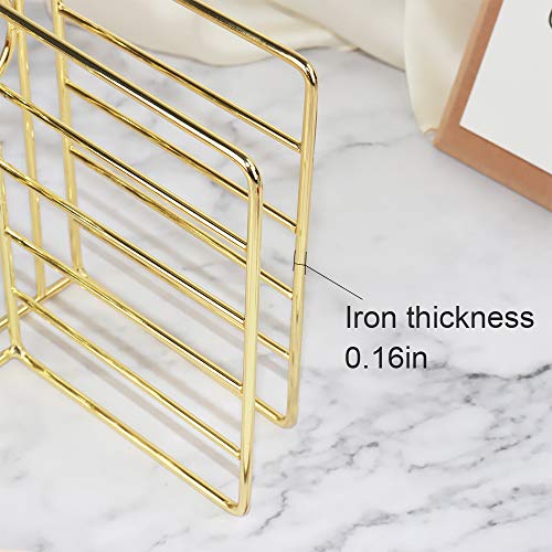 Metal Gold Bookends,Beautiful, Not Rusty, 5.3 in × 3.9 in × 7.6 in - color: Gold Circle