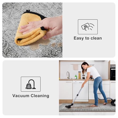 KIMODE Anti Fatigue Kitchen Mat 2PCS,Waterproof Farmhouse Kitchen Rugs Grey - color: Grey, size: 47"L x 17.3"W x 0.47"Th + 29"L x 17.3"W x 0.47"Th