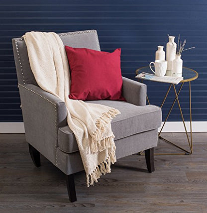 DII Diamond Throw Collection Cotton Woven, 50x60, White - color: White, size: 50x60"