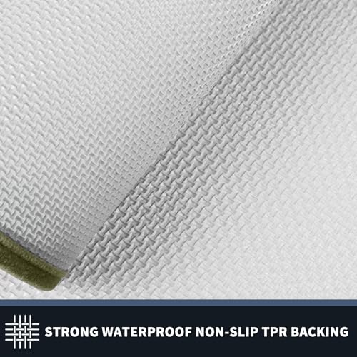 PURRUGS Dirt Trapping Door Mat, 20" x 32", Budding Green & Sage Green - color: Budding Green & Sage Green, size: 20" X 32"