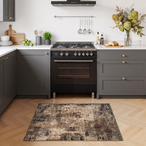 Merelax 2x3 Entryway Door Mat, Washable, Non-Slip, Brown Red, Low Pile Rug - color: Brown Red, size: 2' x 3'(24''x36'')