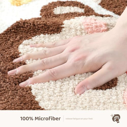 Molesun Monkey Bath Mat 20x31, Soft Absorbent Microfiber Bath Rugs - color: Monkey, size: 20" x 31"