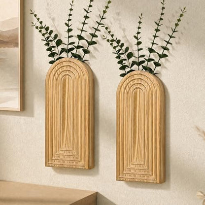 EOSAHR Wall Vase: Wall Planter for Indoor Plants & Fake Flowers, WarmYellow - color: Warm Sand