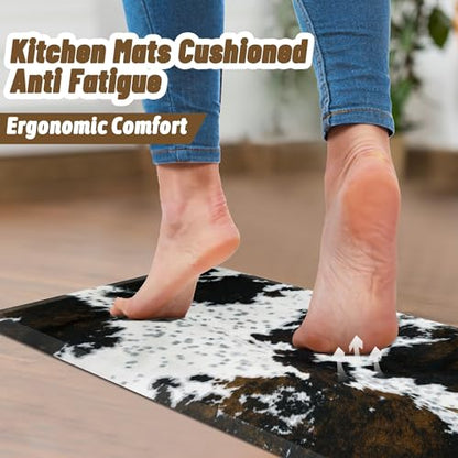 Tyrot Cowhide Kitchen Mat Cushioned Anti Fatigue, 17.3x60 - size: 59"L x 17.3"W x 0.5"Th