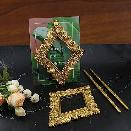 2 Pack Gold Rhombus Curtain Tiebacks, Square Drapery Holdbacks - style: 8 Crystals Gold