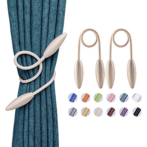 NICEEC 2 Pack DIY Curtain Tiebacks Clips Crystal Decorative Creative Twist Drape Tie Backs European Style Random Modelling Curtain Holdbacks for Home Kitchen Office Window Drapery (Creamy White) - color: Creamy White, size: 2 Pack