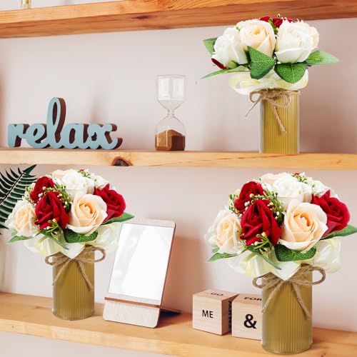 4.33 Inch Mini Vase Wedding Table Centerpieces,Gold,12 Pcs - color: Gold