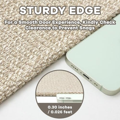 EARTHALL Washable Runner Rug, Non Slip Hallway Runner, 2x12 Ft, Sand/Beige - color: Sand/Beige, size: 2' x 12' (Rectangular)