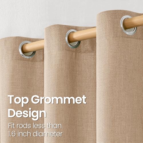 BGment Tan Curtains 72 Inches 2 Panels for Living Room - color: Tan, size: 42"W x 72"L (Pack of 2)