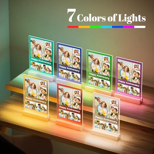 Custom Picture Frames, Personalized Anniversary Couple Gifts for Women Men - color: Style 04