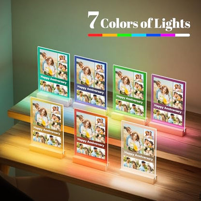 Custom Picture Frames, Personalized Anniversary Couple Gifts for Women Men - color: Style 04
