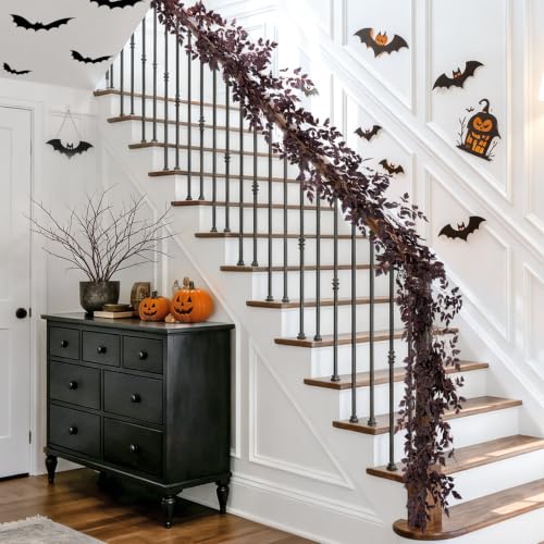 2 Pack 6 Ft Fall Garlands, Plum Cimicifuga Seeded Halloween Decor - size: 6 Ft