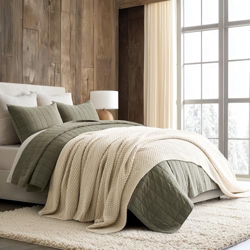 EVERGRACEHOME Chunky Chenille Knit Throw Blanket, 90 x 90, Beige - color: Beige, size: 90" X 90"