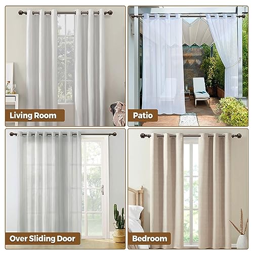 KAMANINA 2 Pack Curtain Rods for Windows 48 to 84 Inch, Antique Bronze - color: Antique Bronze, size: 48-84"(2Pack)