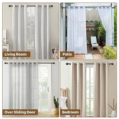 KAMANINA 2 Pack Curtain Rods for Windows 48 to 84 Inch, Antique Bronze - color: Antique Bronze, size: 48-84"(2Pack)