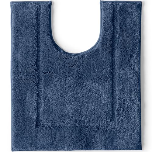 Lands' End Non Skid Bath Rug Deep Sea Navy Rug- Contour - color: Deep Sea Navy, size: 1'11" x 1'8" (U-Shape)