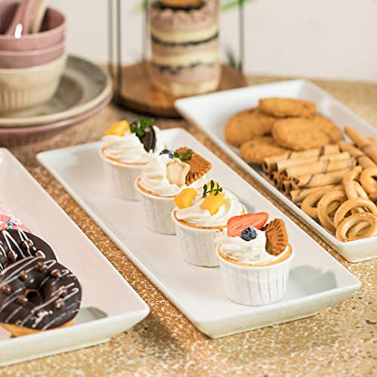 Gomakren 3 Tier Serving Stand, 14 Inch White Serving Platter with Trays - color: Gold, size: 15.7" x 13.5" x 9.2"