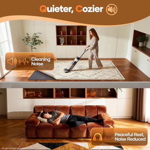 Veken 2 x 6 Ft Non Slip Cushioned Rug Pad Gripper, Felt and Silicone Backing, 1/4 inch Thick Runner Carpet Liner Protector Mat for Area Rugs and Hardwood Floors, Light Gray