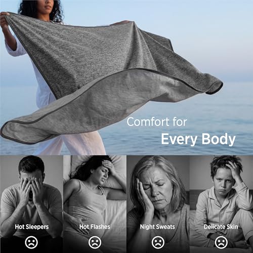 Bedsure Silky Soft Cooling Blanket Queen Size, 90"x90", Dark Grey - color: 01- Dark Grey, size: Queen (90" X 90")