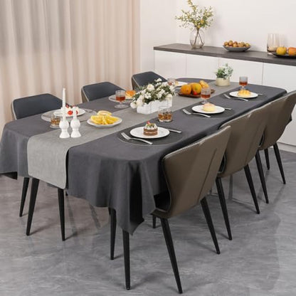 Myir JUN 14" Round Placemats Set of 4, Reversible Dual-Color Place Mats - color: Light Gray Gray