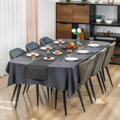 Myir JUN 14" Round Placemats Set of 4, Reversible Dual-Color Place Mats - color: Gray