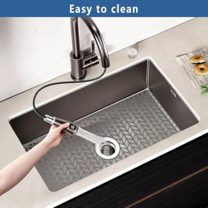 AWOKE Silicone Sink Protectors for Kitchen Sink 28 x15 Center Drain Hole - size: 28 x 15 Center Drain