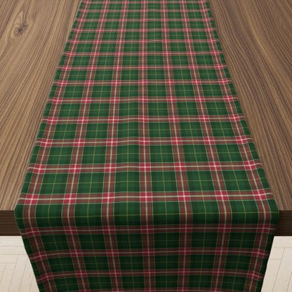 Christmas Decorations - Red Green Plaid Christmas Table Runner - color: Christmas Plaid