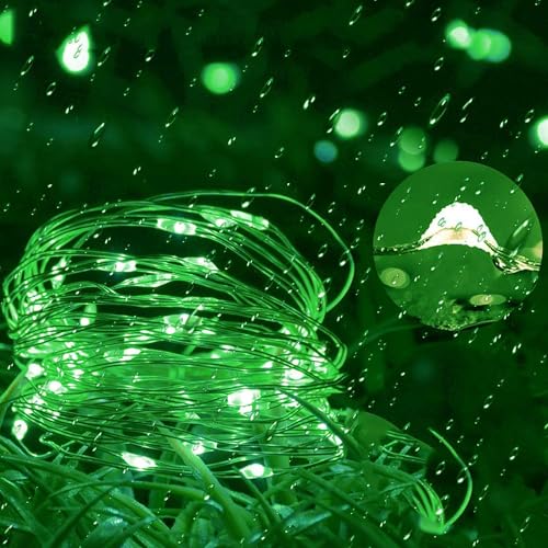 Joomer Solar Fairy Lights, 2-Pack Total 80FT 240LED String Lights, Green - color: Green, size: 2*120LED