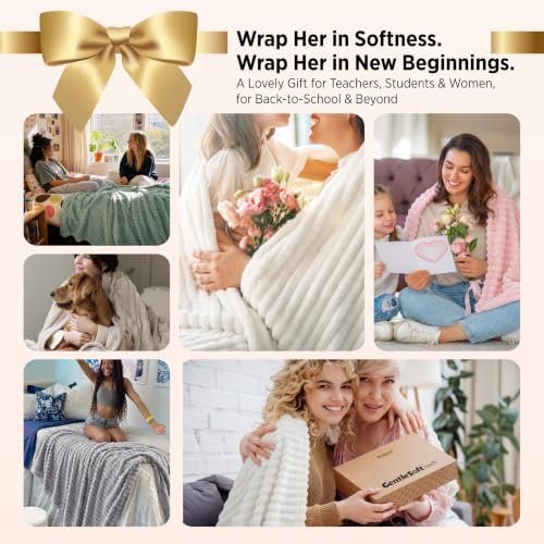 Bedsure Soft Beige Throw Blanket for Couch Decor Gifts 50"x60" - color: Beige, size: Throw