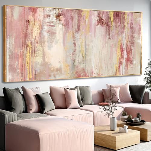 SOUGUAN Pink Wood Wall Decor Abstract Wall Art Modern Posters 40"x86" Pictures for Living Room Office Artwork Bedroom Decorations - color: Pink, size: 86"L x 40"W