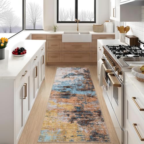 GarveeHome Modern Door Mat 2x3 Machine Washable Rug Yellow - color: Wind/Cloud, size: 2' x 3'