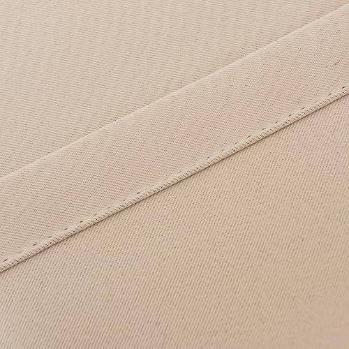 INLINAS Blackout Curtains with Sheer Overlay, Beige, 52x72 Inches - color: Beige, size: 52"W x 72"L (Pack of 2)
