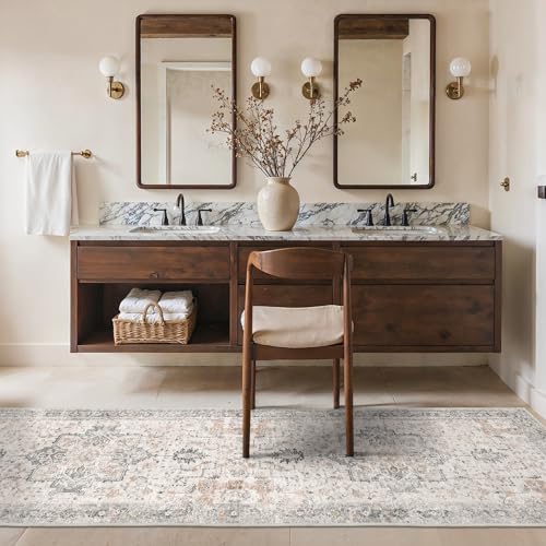 BESBLEE 2'6"x8' Washable Runner Rug Non Slip for Hallway, Light Taupe Brown - color: Light Taupe Brown, size: 2'6" x 8' (Runner)