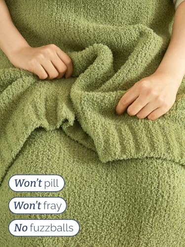 Sage Throw Blanket - Soft Throw Blanket - Cozy Knitted Blanket - 50x60 - color: 04 - Sage