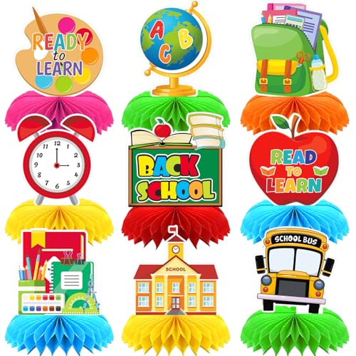 Back to School Table Decorations, 9 Pcs Welcome Back to School centerpieces - style: Back to School