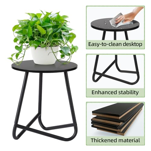 Plant Stand Indoor,Small Plant Table,Metal Display Rack,Black,14In - color: Black, size: 14 In