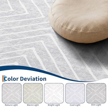 ROYHOME Washable Runner Rug 2x10 Non Slip Hallway Runner Rug for Entryway - color: Grey, size: 2' x 10' (Rectangular)