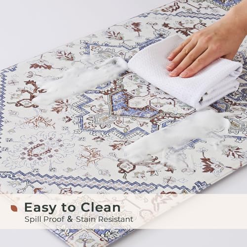 FRESHMINT Boho Kitchen Mat Set 2 Piece, 17x30''+17x47'', Gray - color: Gray Multi