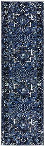 SAFAVIEH Vintage Hamadan Runner Rug 2'3"x8', Blue & Grey VTH211N - color: Blue/Grey, size: 2'3" x 8' (Runner)