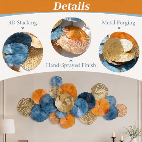 Modern 3D Large Metal Wall Art for Living Room Bedroom Entryway Decoration - color: Style-8