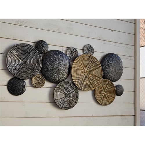 Signature Design by Ashley Circle Metal Wall Sculpture, 46x23 in, Emsley