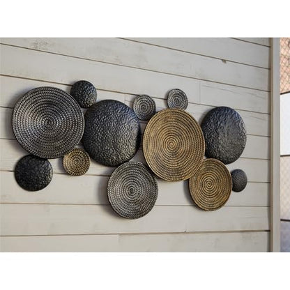 Signature Design by Ashley Circle Metal Wall Sculpture, 46x23 in, Emsley