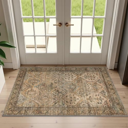 2x6 Runner Rug for Hallway Entryway Kitchen Rug Washable Runner Warm Taupe - color: Area Warm Taupe, size: 2' x 6' (Rectangular)